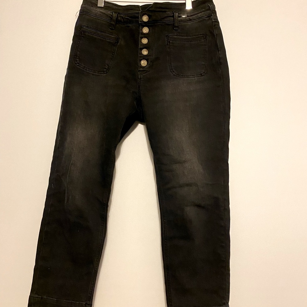 Anthropologie Demin Cropped Pants